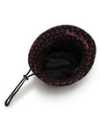 バケットハット ピンクロゴパターン ブラック Bucket Hat Black Pink Logo Pattern