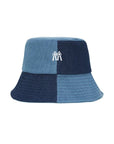 バケットハット ホワイトロゴ ハーフデニム Bucket Hat Half Denim White Logo