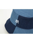 バケットハット ホワイトロゴ ハーフデニム Bucket Hat Half Denim White Logo