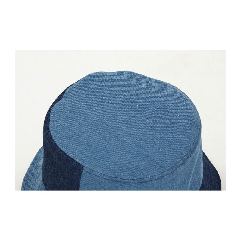 バケットハット ホワイトロゴ ハーフデニム Bucket Hat Half Denim White Logo