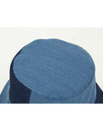バケットハット ホワイトロゴ ハーフデニム Bucket Hat Half Denim White Logo