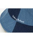 バケットハット ホワイトロゴ ハーフデニム Bucket Hat Half Denim White Logo