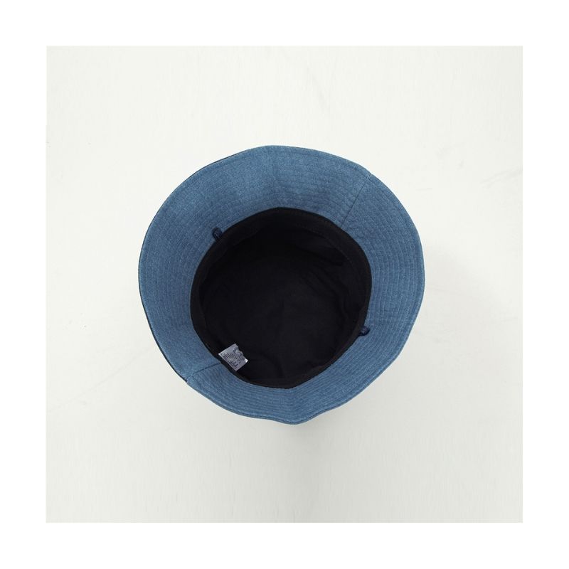 バケットハット ホワイトロゴ ハーフデニム Bucket Hat Half Denim White Logo