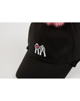 ファーポンポン付き ボールキャップ ブラック  Fur Pompom Ball Cap Black