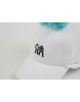 ファーポンポン付き ボールキャップ ホワイト  Fur Pompom Ball Cap White