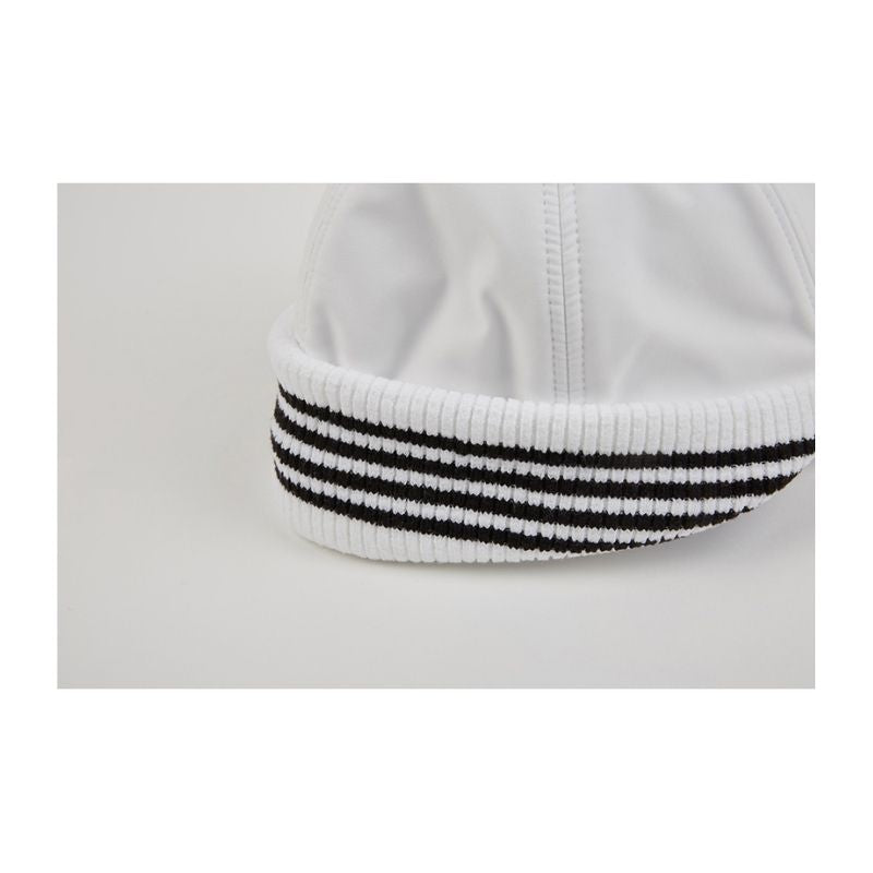 ファーポンポン付き ボールキャップ ホワイト  Fur Pompom Ball Cap White