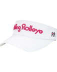 ロールロールフォント バイザー ブラックピンクアイ ホワイト Rollroll Font Visor White Black Pink Eye
