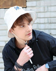 バケットハット ネイビー ブラウンアイ クリーム Bucket Hat Cream Navy Brown Eye